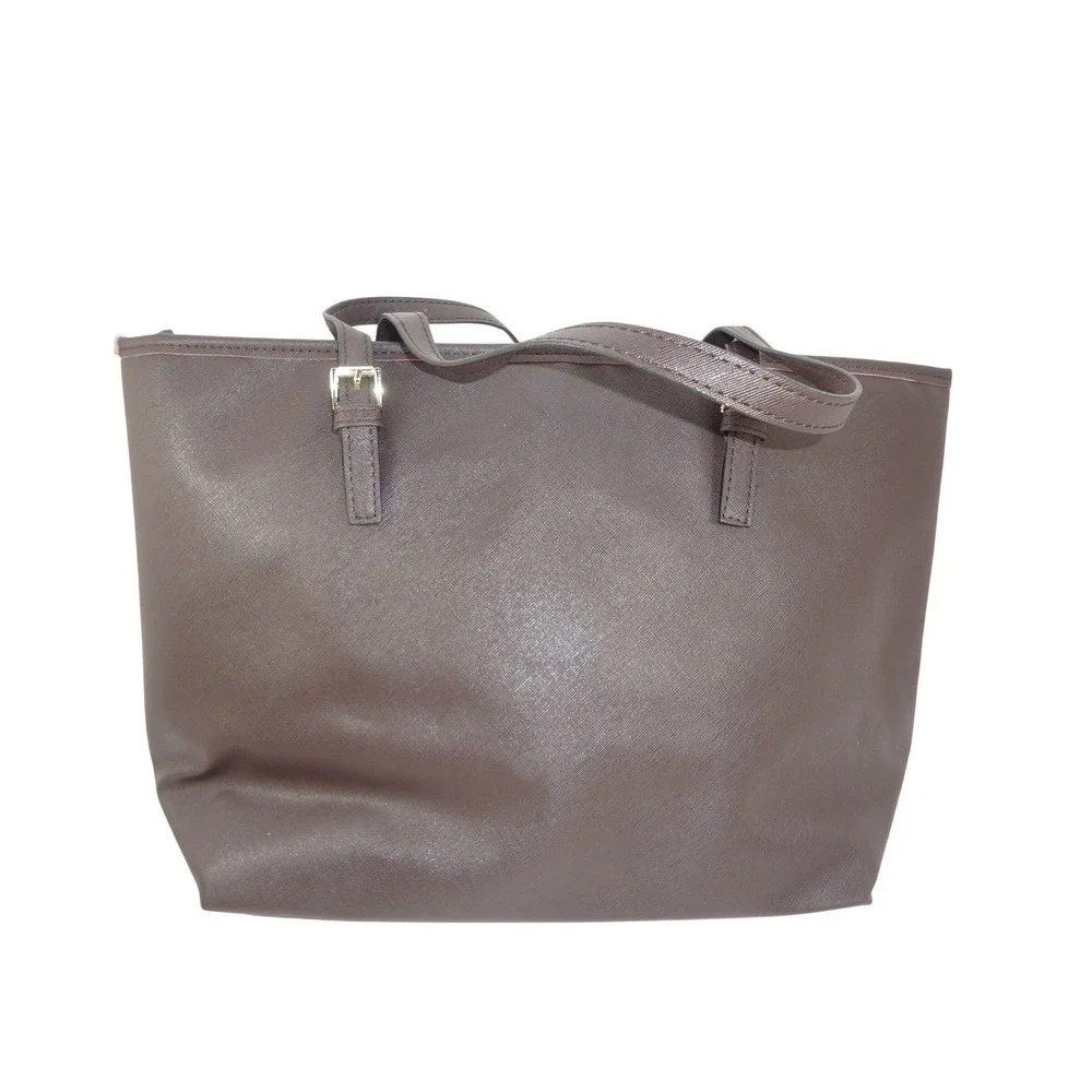 NWT Michael Kors Luxury Tote Charm Gunmetal‎ Saffiano Leather Gold Hardware